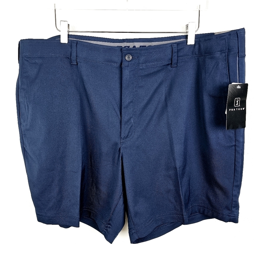 PGA Tour Navy Blue Performance Golf Shorts NWT Mens UPF 50 Sun Protection